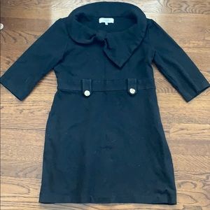 TIBI mini dress bow neck stretch slimming waist in